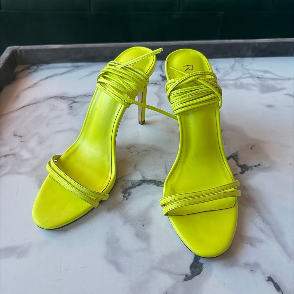 RAYE Alex Neon Yellow Lace-Up Heels NEW Size 9 - Picture 6 of 10